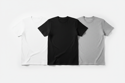 Gildan 5000 Heavy Cotton T-Shirt - White, Black and Ash